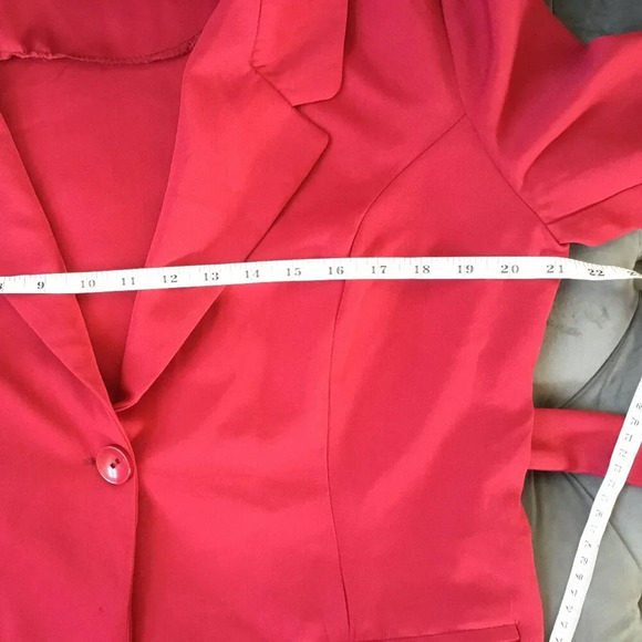 Two-piece Set Jacket and Skirt Red Sz 14  US women Plus - Picture 8 of 12
